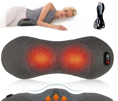 TheraBack 3 in 1 Back Therapy Massagers, Back Massagers, Electric Lumbar Support Pillow with Heat, Vibration & Adjustable Traction, Sciatica Spine Pain Relief Products, Gift for